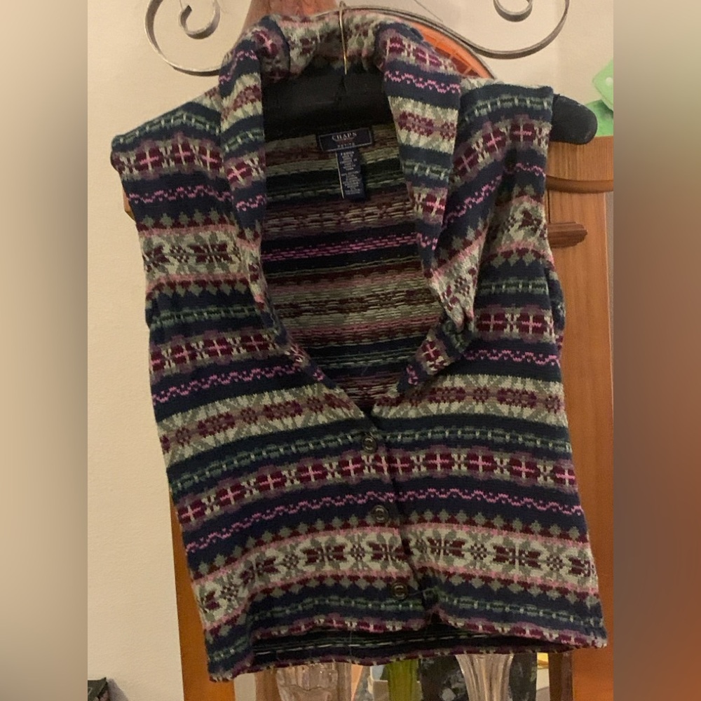 Vintage Chaps Fair Isle Sweater Vest